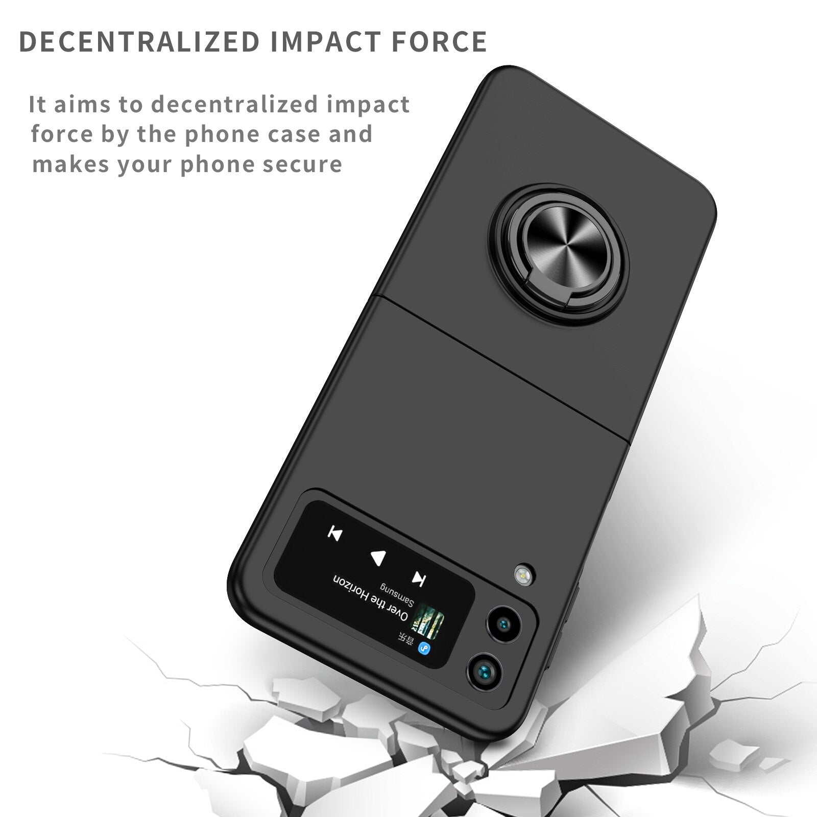 Ultra Thin Case with Magnetic Ring Bracket for Samsung Galaxy Z Flip 4